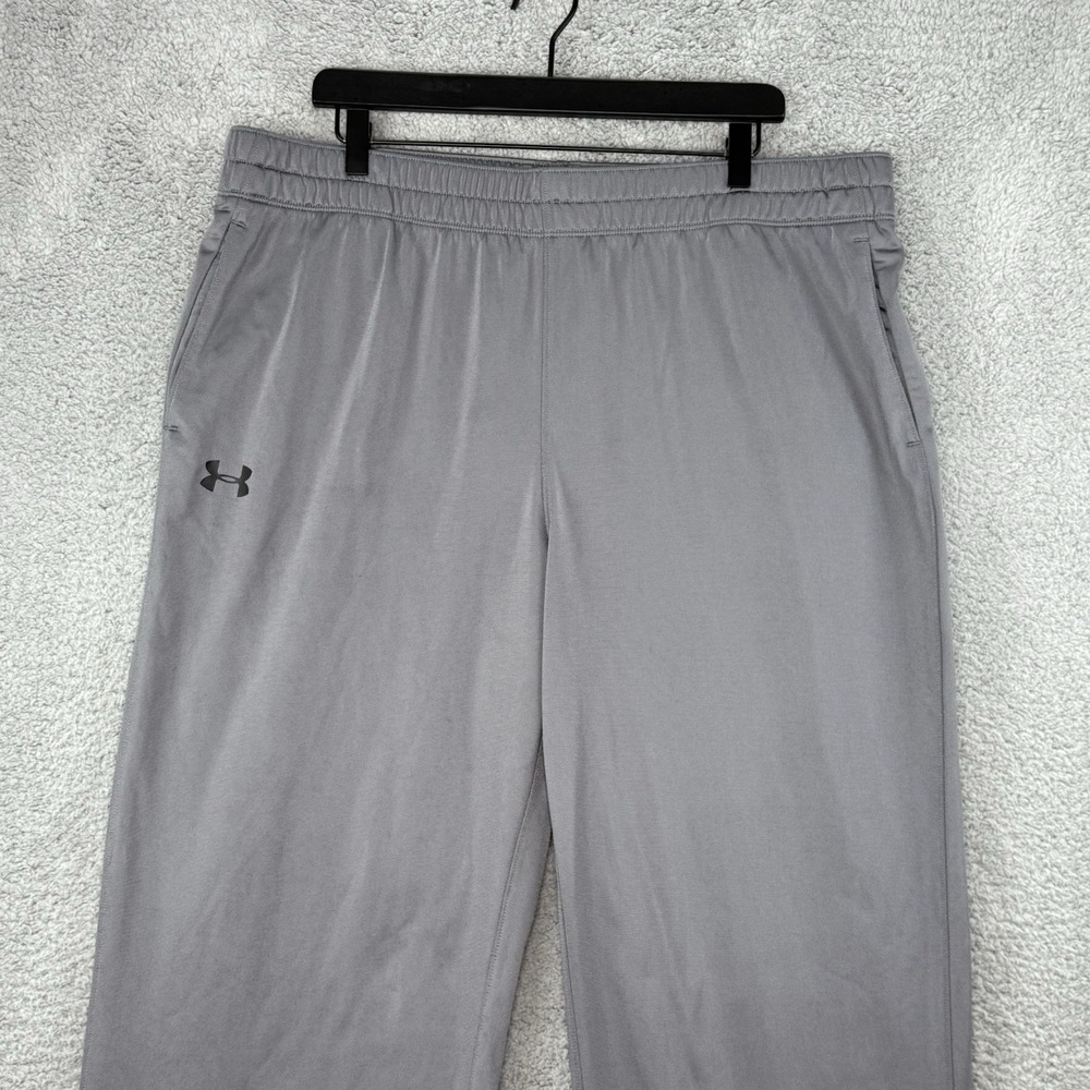 Under Armour Men's Warm Up Track Pants Sz 2XL XXL Gray Loose Workout Joggers EUC